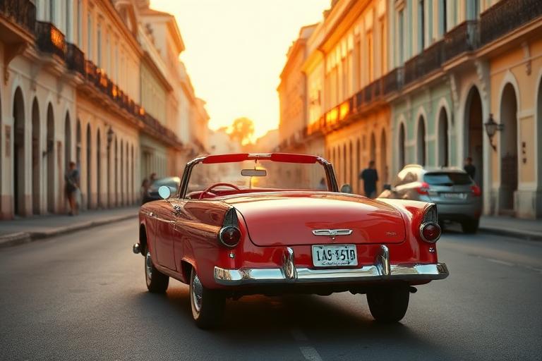 Carro clásico rojo