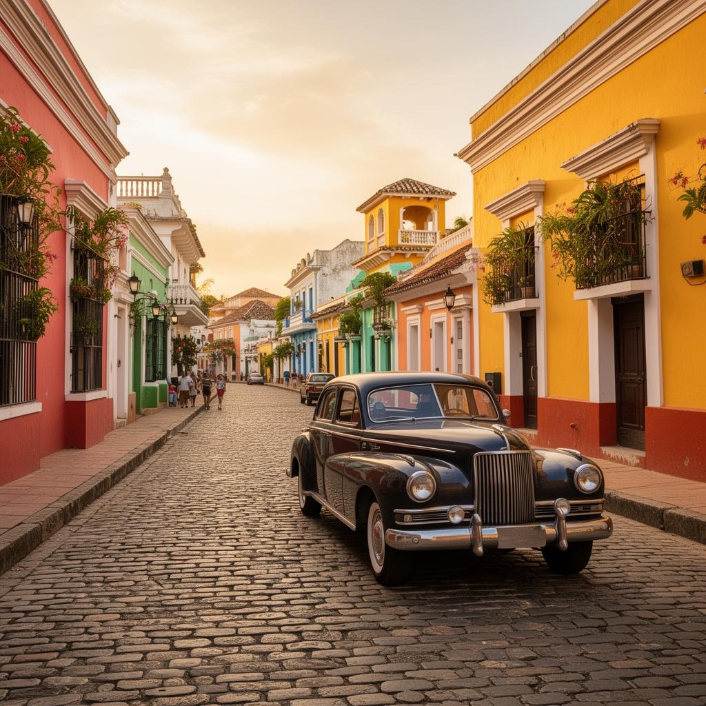Carros clásicos en Cartagena