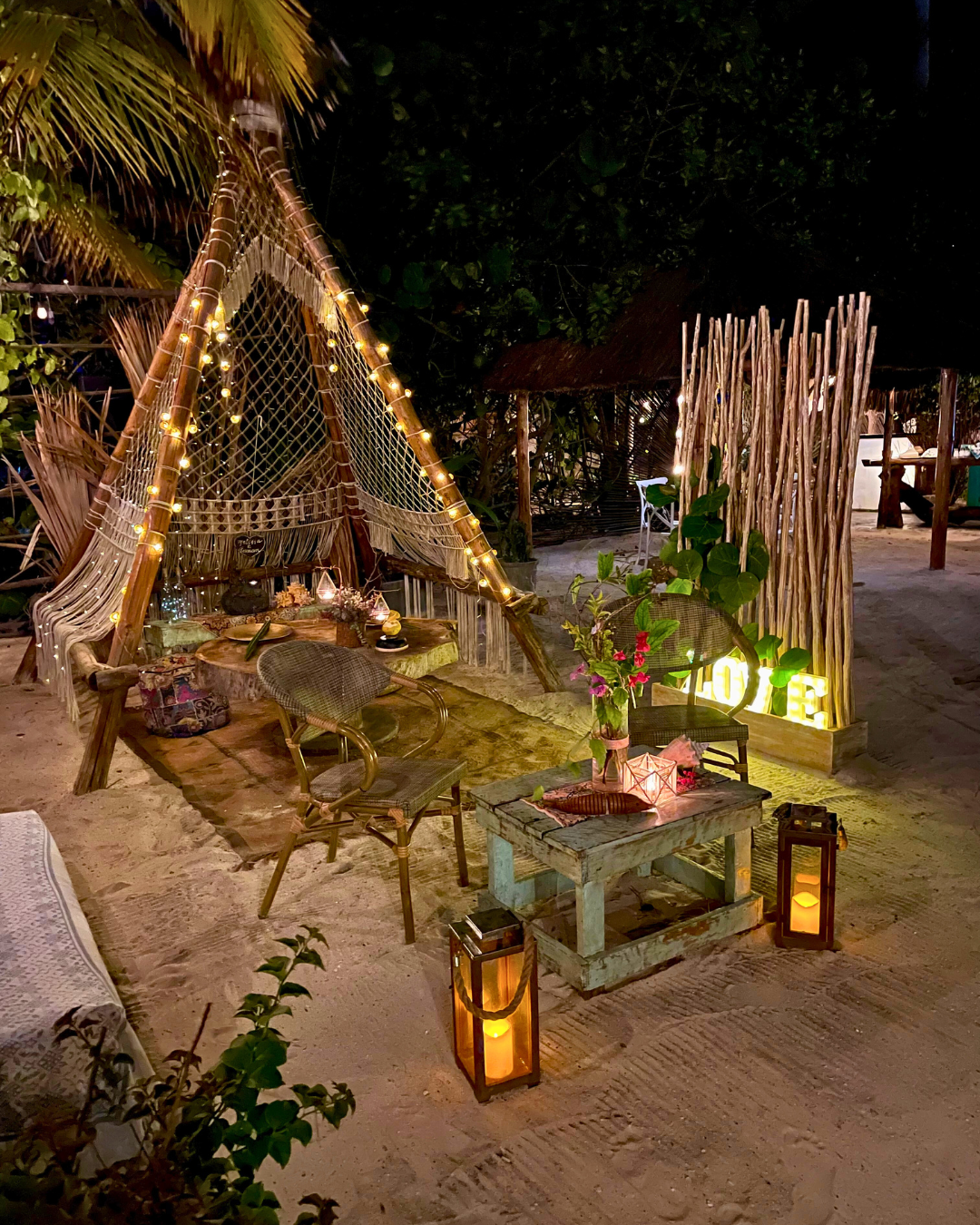 Cena romántica en playa privada de Cartagena de Indias
